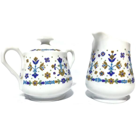 Country Maid by Sango Wild Country Creamer and Sugar Bowl Set of Two - Picture 2 of 6